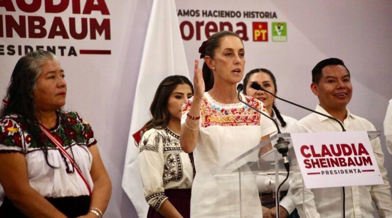 Claudia Sheinbaum en Oaxaca.